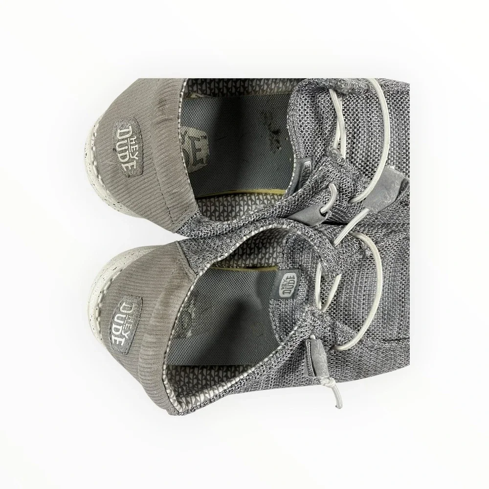 Hey Dude Wally Sox Men's Shoes Size W10 Grey Knit Slip-On Lightweight Comfort